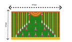 Traditional Indian Backdrop for Diwali, Wedding, Housewarming - 5 x 8 Feet Fabric Backdrop (1006) La Vie Bien Traditional Indian Backdrop for Diwali, Wedding, Housewarming - 5 x 8 Feet Fabric Backdrop (1006)
