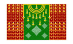 Traditional Indian Backdrop for Diwali, Wedding, Housewarming - 5 x 8 Feet Fabric Backdrop (AS1436) La Vie Bien Traditional Indian Backdrop for Diwali, Wedding, Housewarming - 5 x 8 Feet Fabric Backdrop (AS1436)