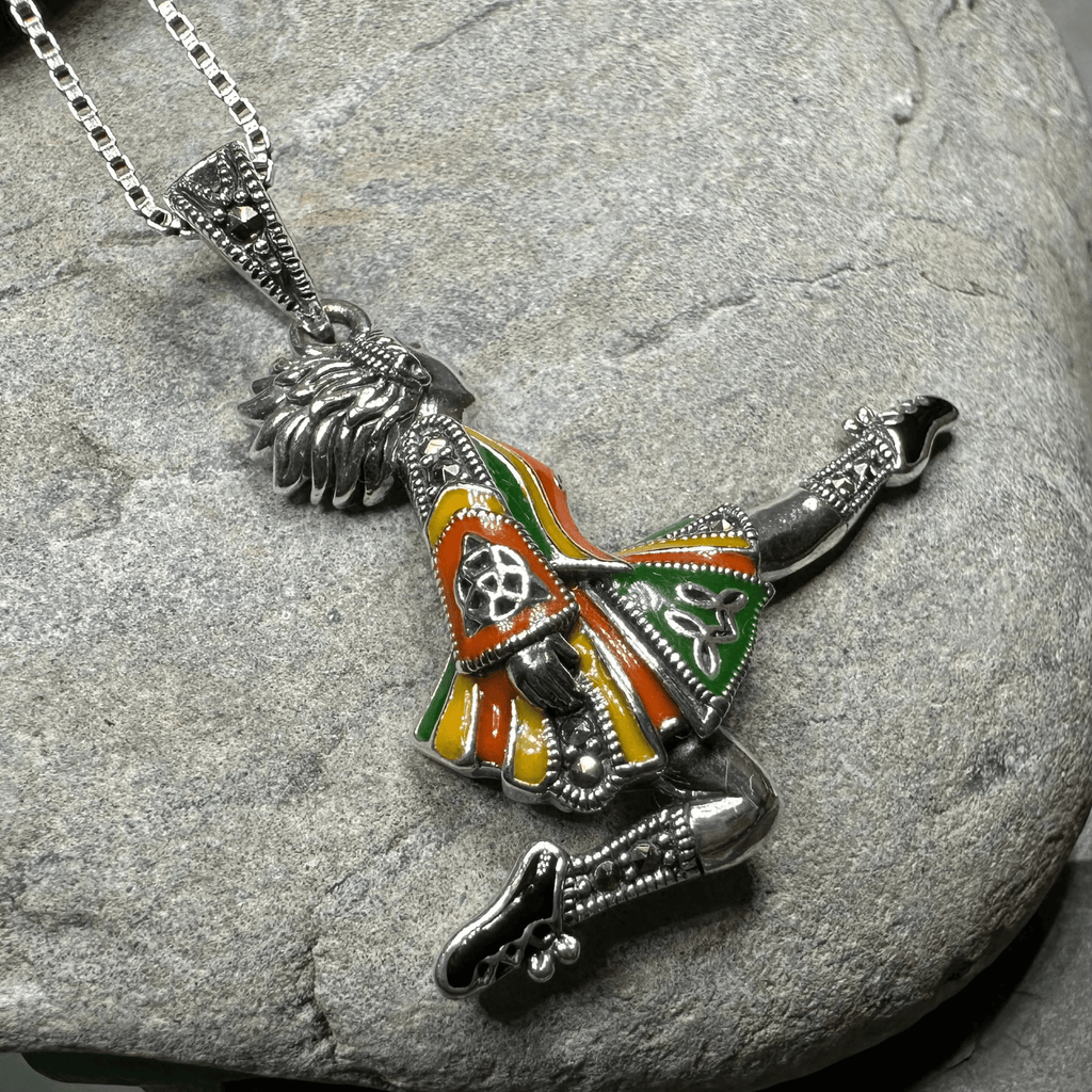 Traditional Irish Dancer Necklace Pendant La Vie Bien Traditional Irish Dancer Necklace