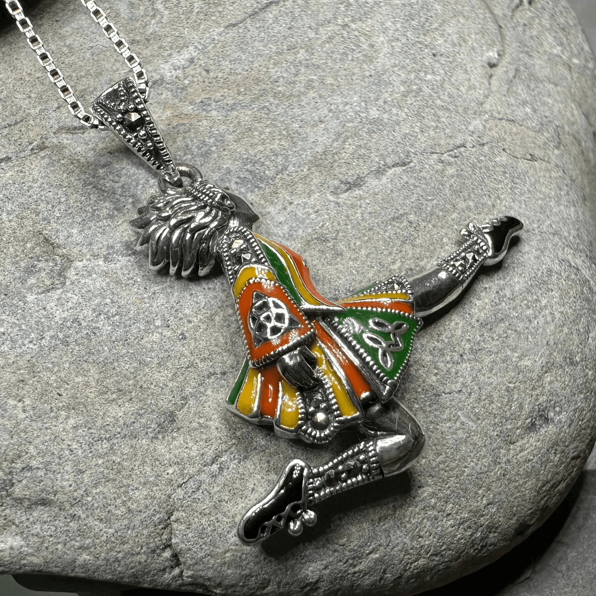 Traditional Irish Dancer Necklace Pendant La Vie Bien Traditional Irish Dancer Necklace