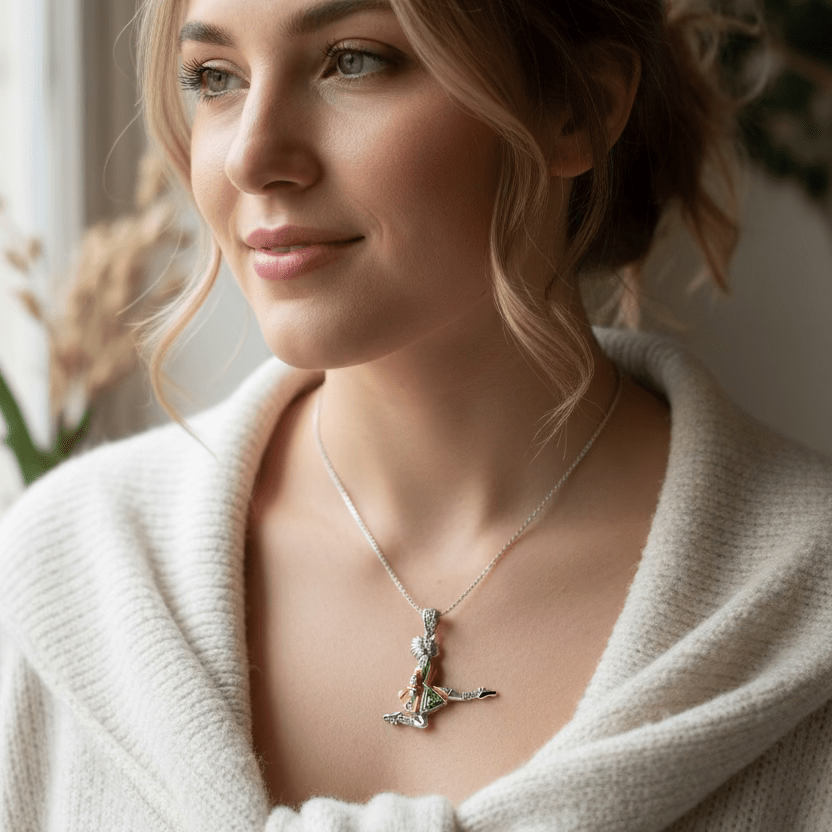 Traditional Irish Dancer Necklace Pendant La Vie Bien Traditional Irish Dancer Necklace