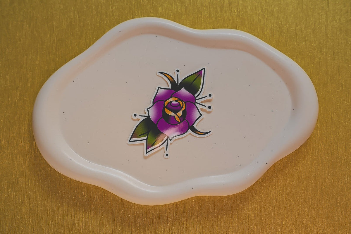 Traditional Rose Sticker- Purple La Vie Bien Traditional Rose Sticker- Purple