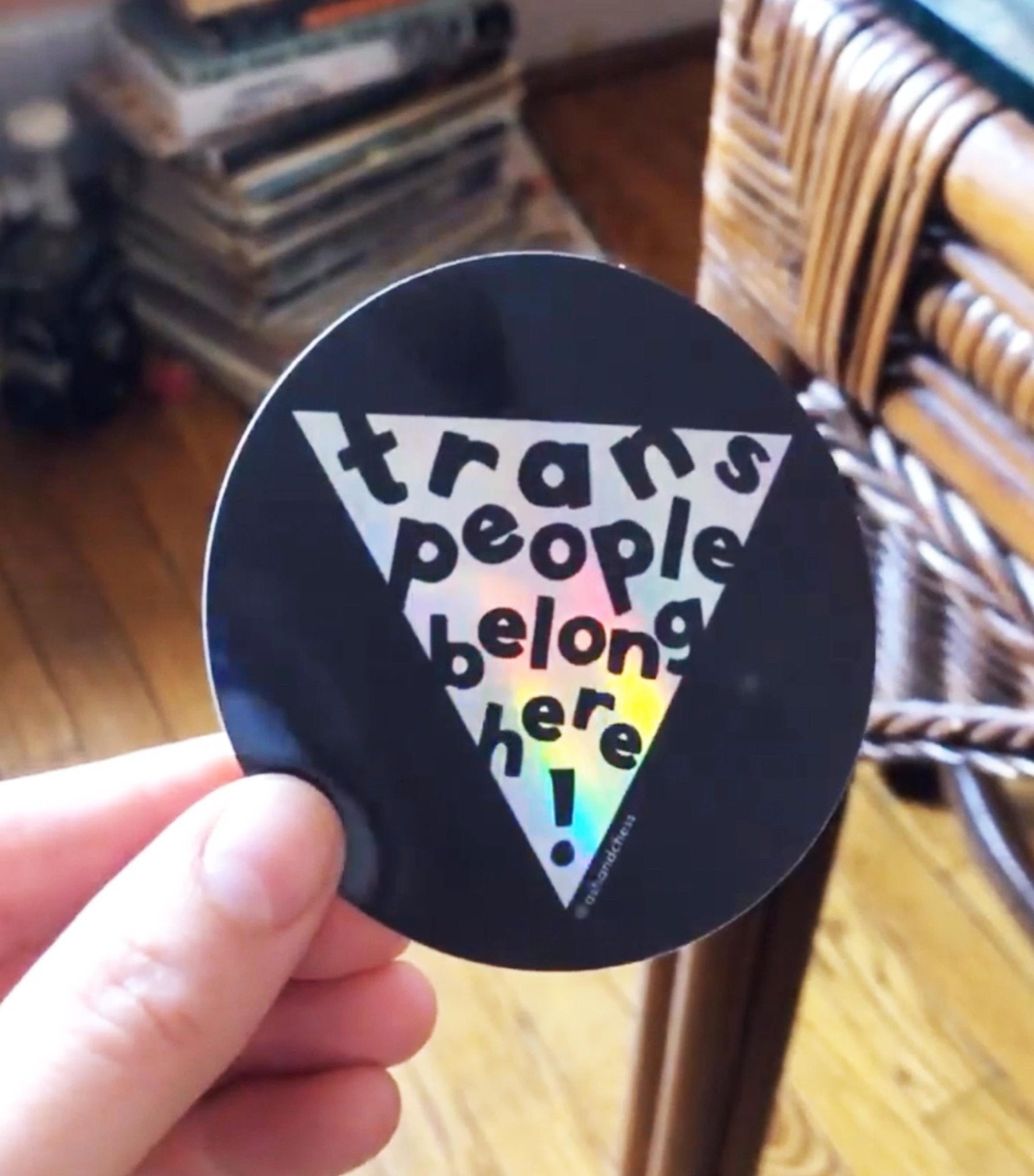 Trans People Belong Here Sticker Stickers La Vie Bien Trans People Belong Here Sticker