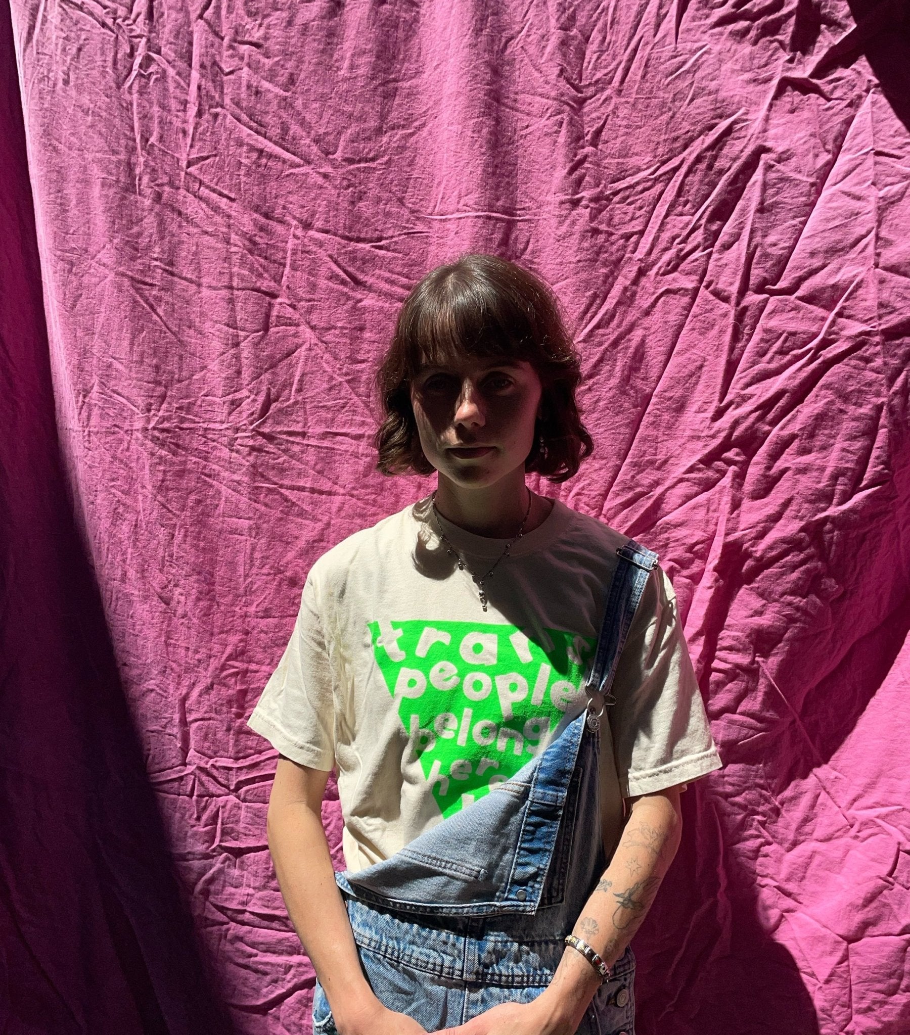 Trans People Belong Here T-Shirt SLIME CLOTHES La Vie Bien Trans People Belong Here T-Shirt SLIME