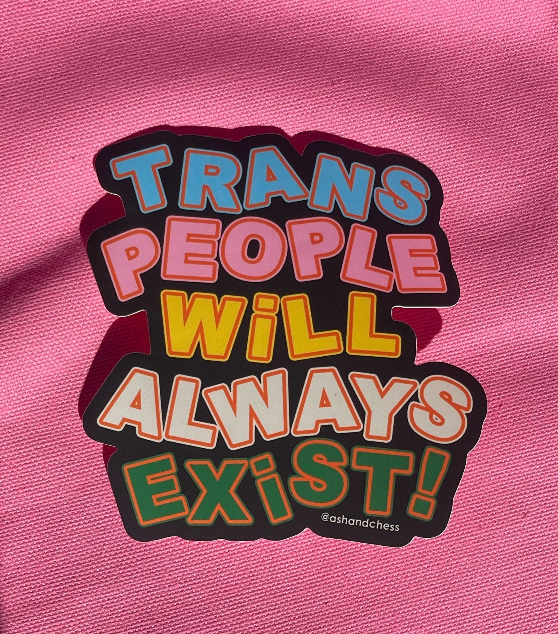 Trans People Will Always Exist Sticker Stickers La Vie Bien Trans People Will Always Exist Sticker