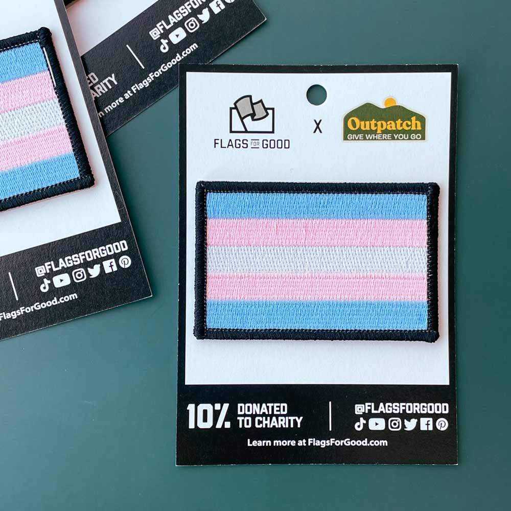 Trans Pride Flag Stick-On Patch Patch La Vie Bien Trans Pride Flag Stick-On Patch