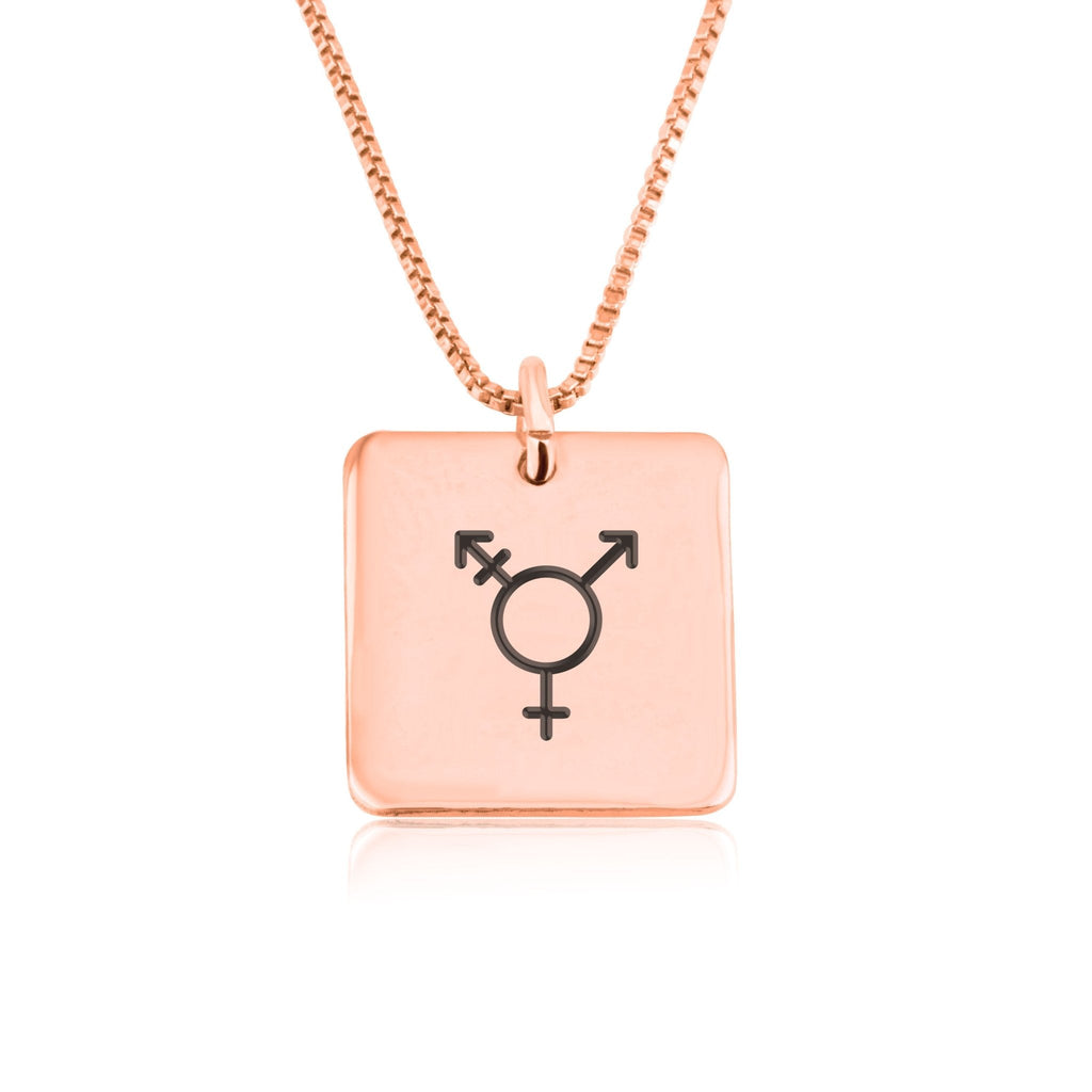 Transgender Pride Necklace La Vie Bien Transgender Pride Necklace