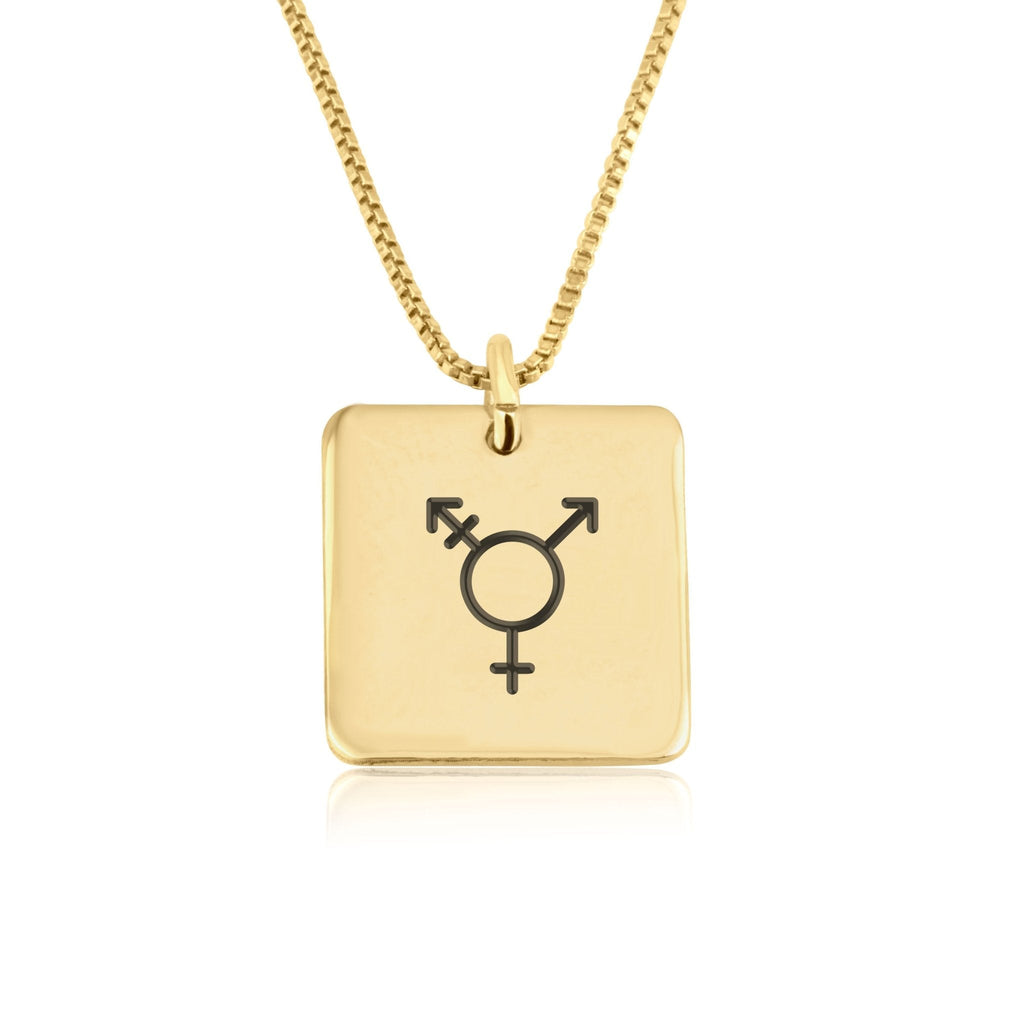 Transgender Pride Necklace La Vie Bien Transgender Pride Necklace
