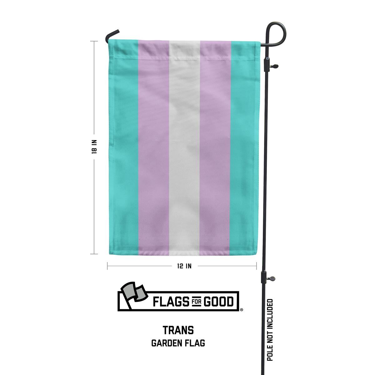 Transgender (Trans) Pride Garden Flag Garden Flag La Vie Bien Transgender (Trans) Pride Garden Flag