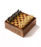 Travel Chess Game - Handcrafted Wood Pegs HME stock line La Vie Bien Travel Chess Game - Handcrafted Wood Pegs