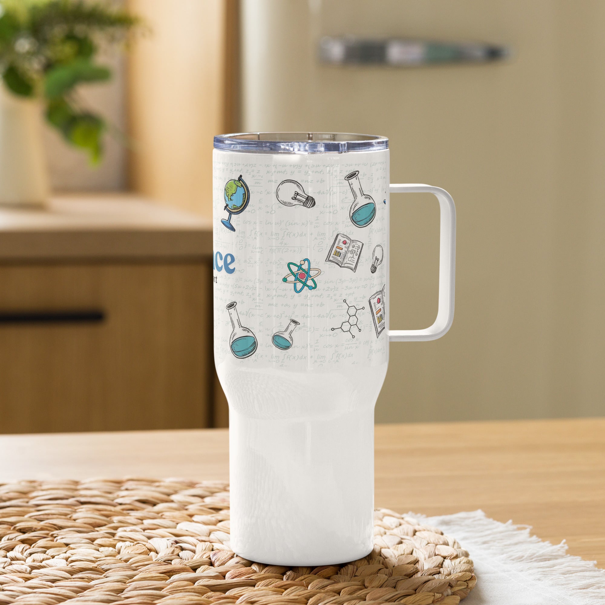 Science is my sport travel mug with handle
