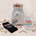 Treat Yo Self Gift Set | Jumbo Wine Glass & Pride Socks in Gift Bag | Ready to Gift! Gift Set La Vie Bien Treat Yo Self Gift Set | Jumbo Wine Glass & Pride Socks in Gift Bag | Ready to Gift!