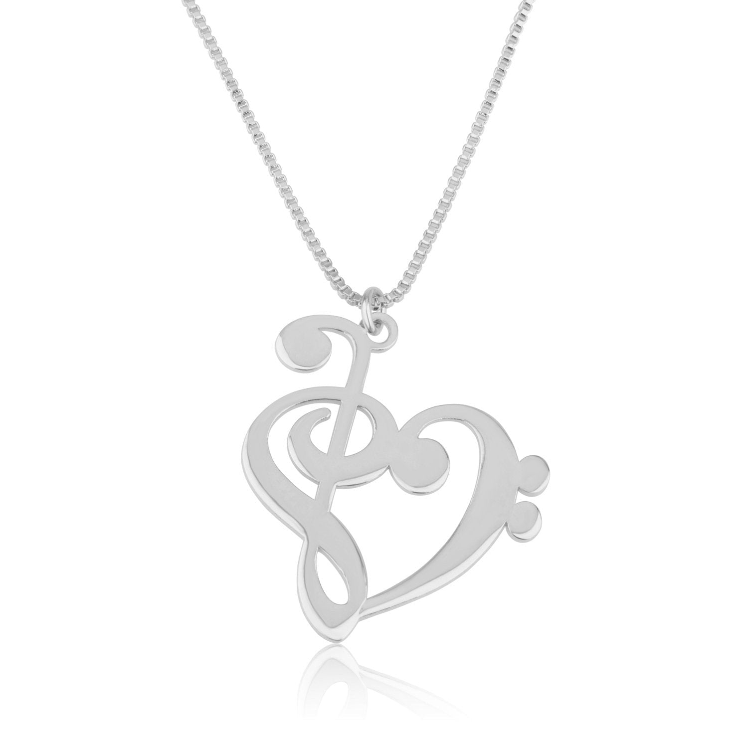 Treble Clef Bass Clef Necklace La Vie Bien Treble Clef Bass Clef Necklace