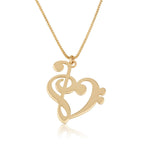 Treble Clef Bass Clef Necklace La Vie Bien Treble Clef Bass Clef Necklace