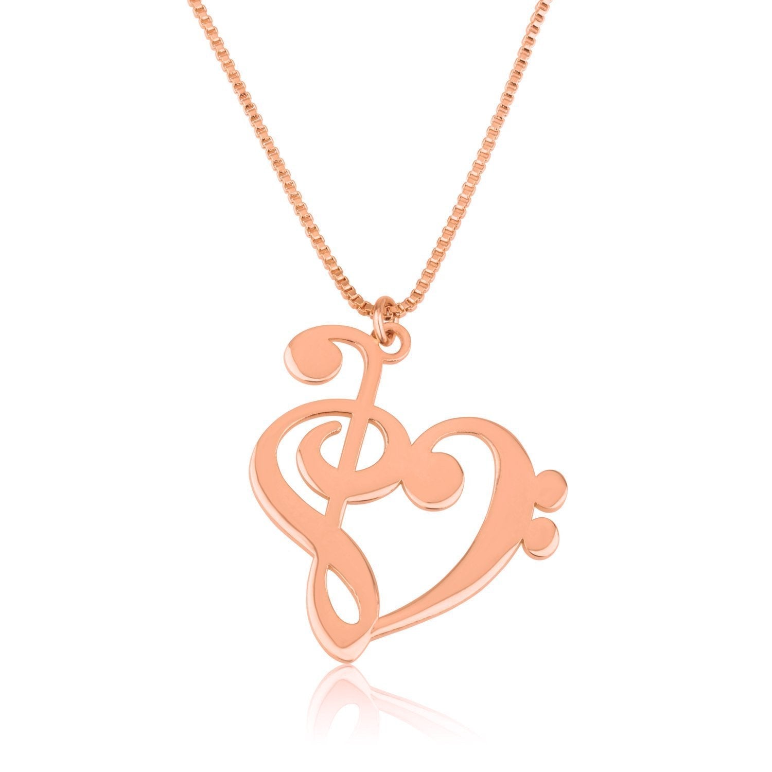 Treble Clef Bass Clef Necklace La Vie Bien Treble Clef Bass Clef Necklace