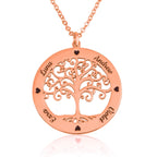 Tree Of life Necklace With Engraved Names