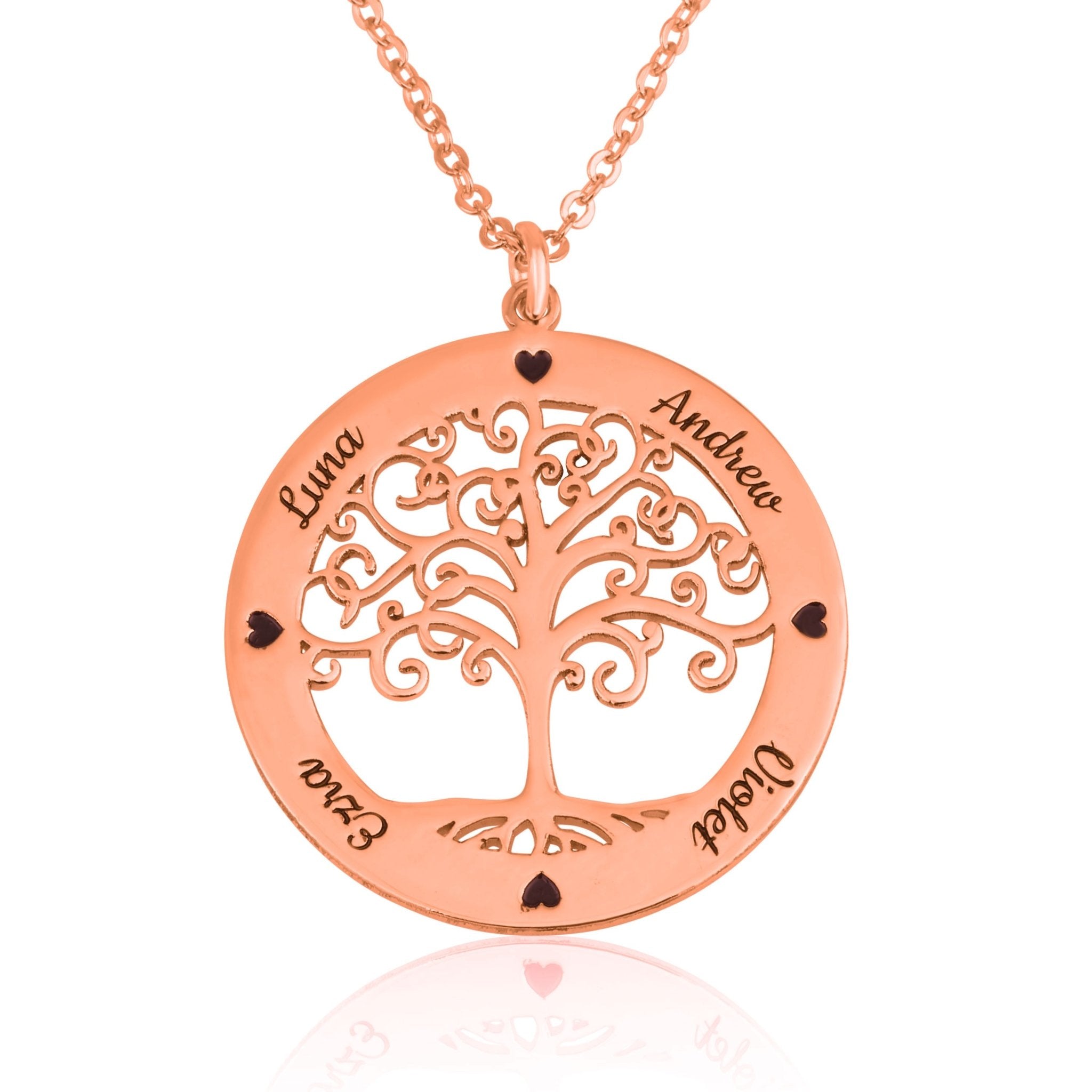 Tree Of life Necklace With Engraved Names