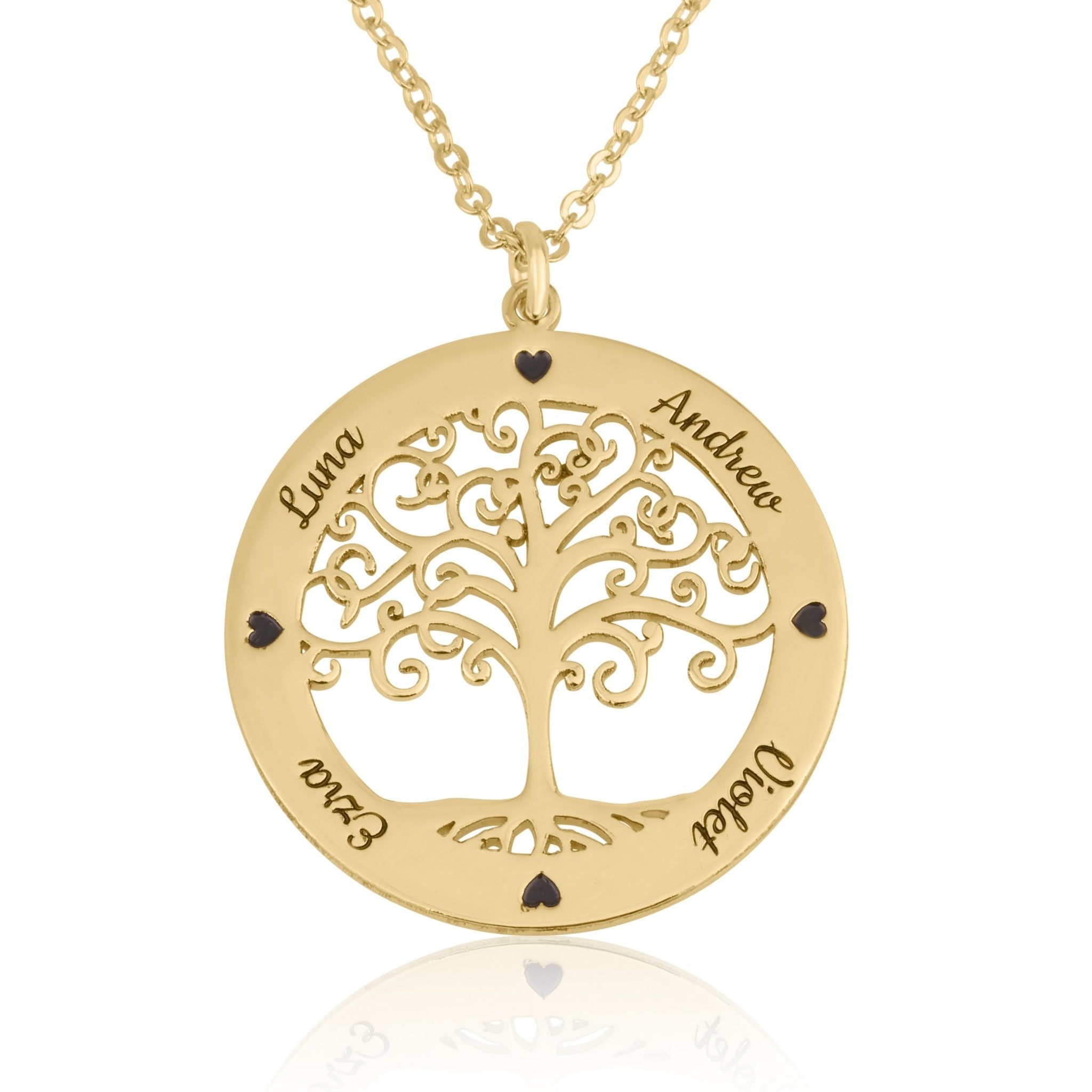 Tree Of life Necklace With Engraved Names