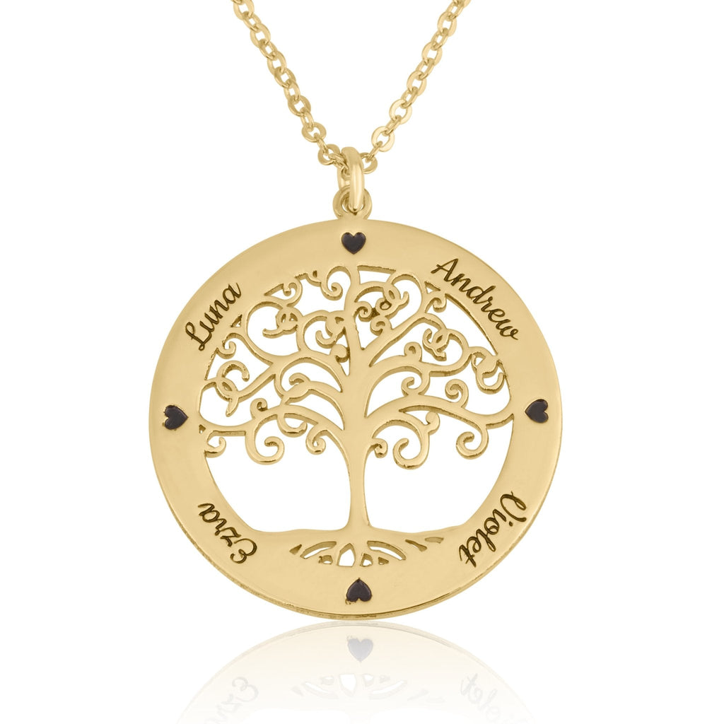 Tree Of life Necklace With Engraved Names La Vie Bien Tree Of life Necklace With Engraved Names