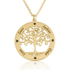 Tree Of life Necklace With Engraved Names La Vie Bien Tree Of life Necklace With Engraved Names