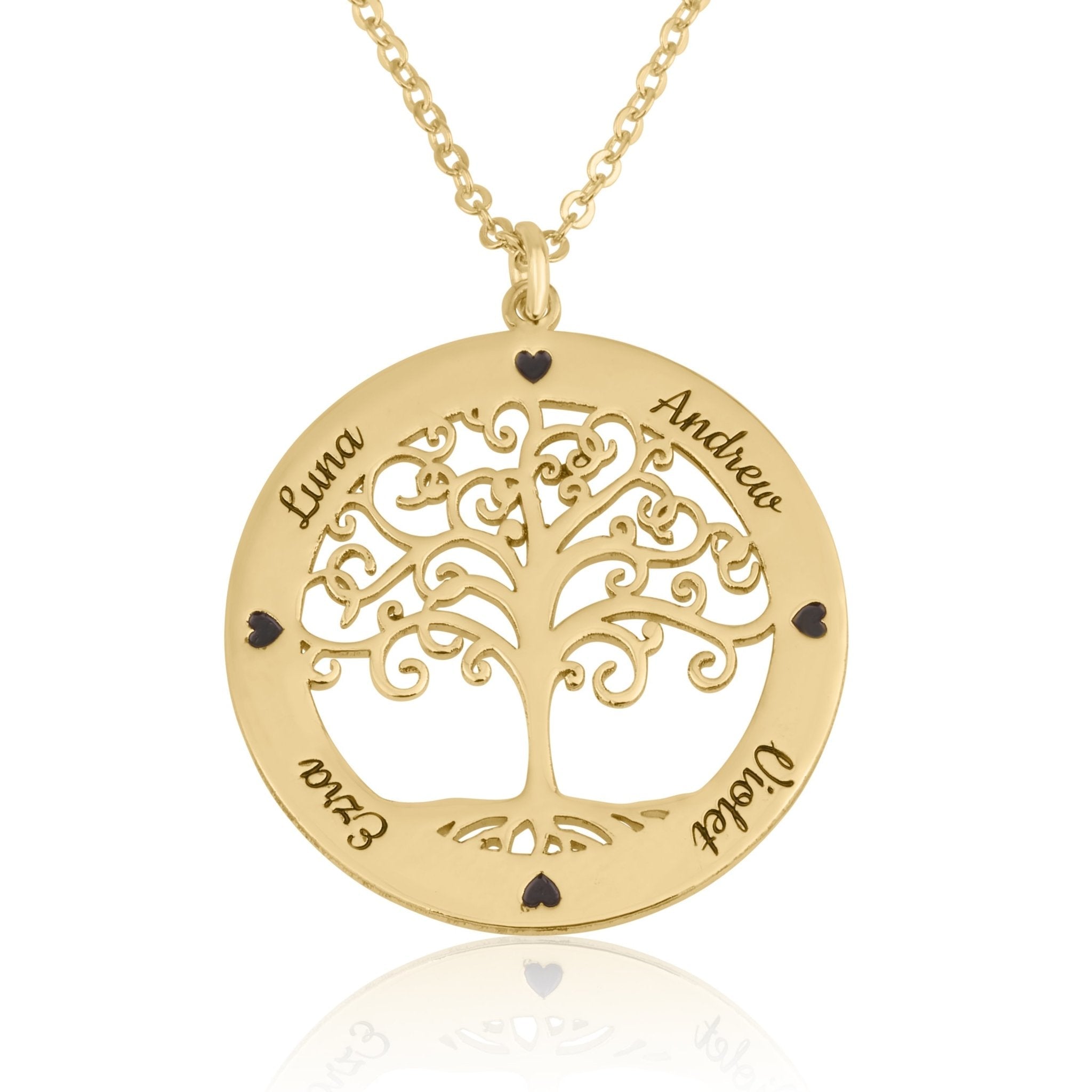 Tree Of life Necklace With Engraved Names La Vie Bien Tree Of life Necklace With Engraved Names