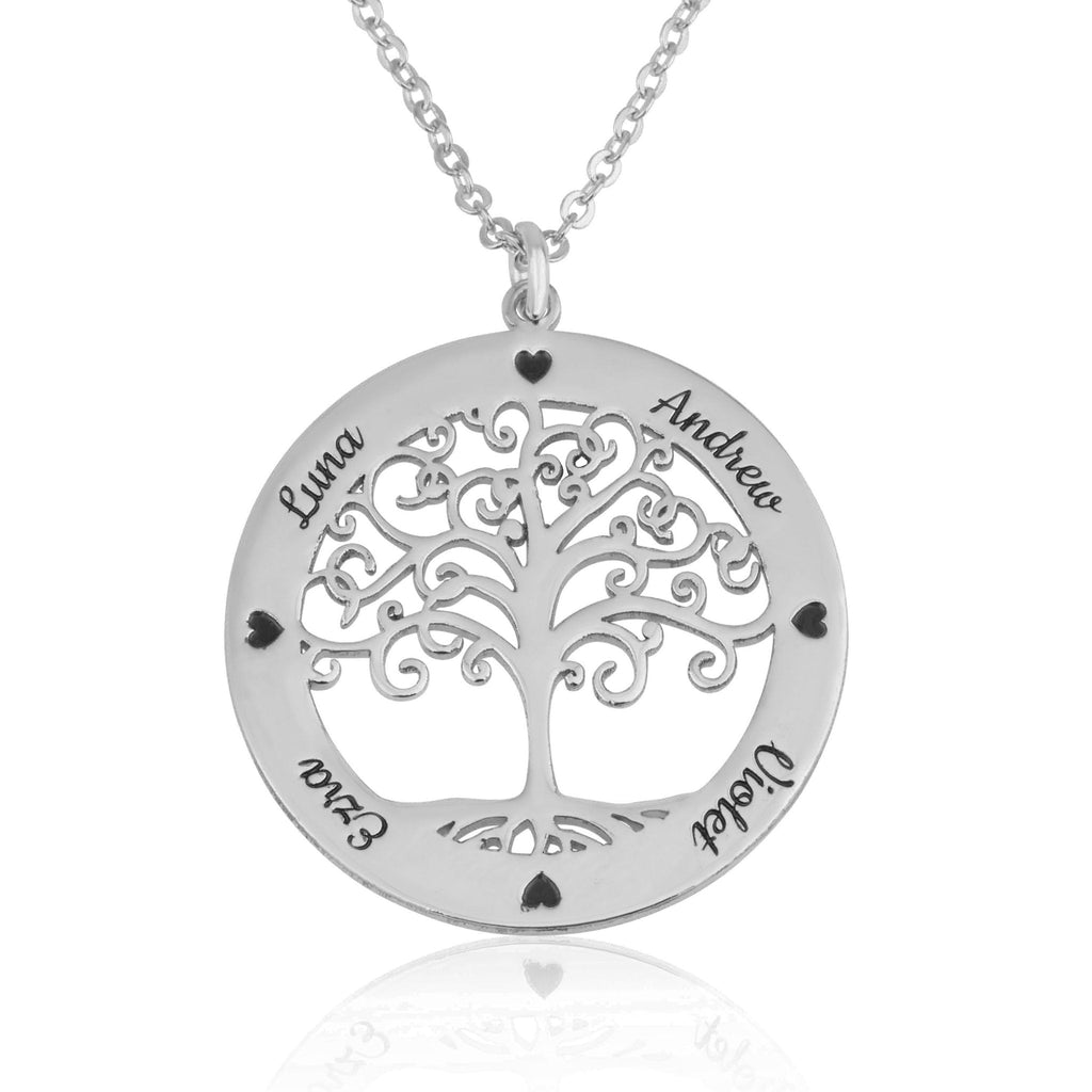 Tree Of life Necklace With Engraved Names La Vie Bien Tree Of life Necklace With Engraved Names