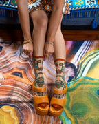 Tree of Life Sheer Crew Sock by Sock Candy