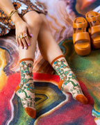 Tree of Life Sheer Crew Sock by Sock Candy