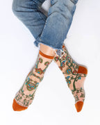 Tree of Life Sheer Crew Sock by Sock Candy