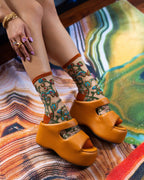 Tree of Life Sheer Crew Sock by Sock Candy