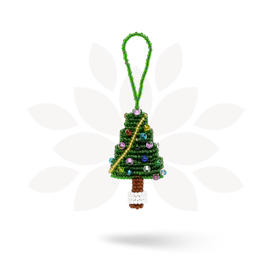 Tree Seed Bead Ornament - Guatemala Decor La Vie Bien Tree Seed Bead Ornament - Guatemala