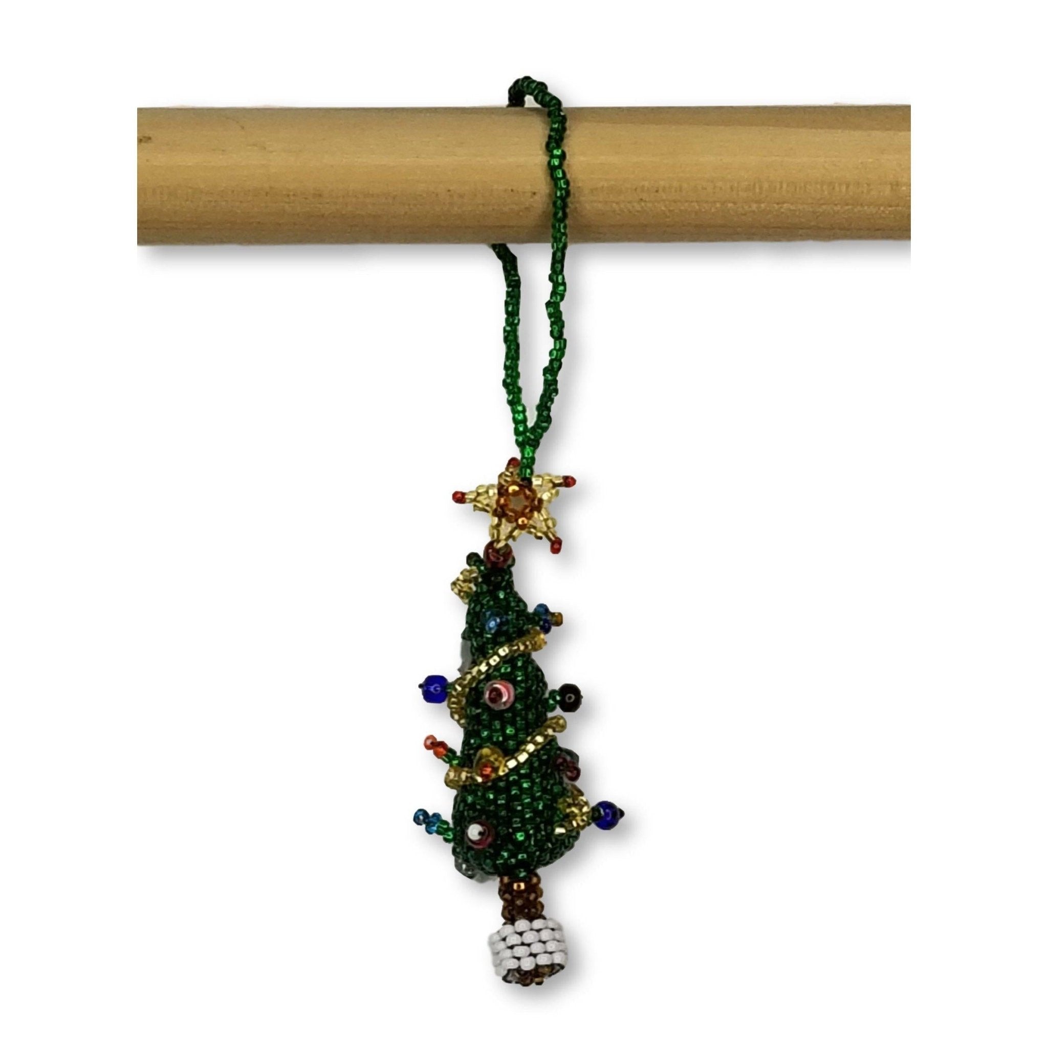 Tree Seed Bead Ornament - Guatemala Decor La Vie Bien Tree Seed Bead Ornament - Guatemala