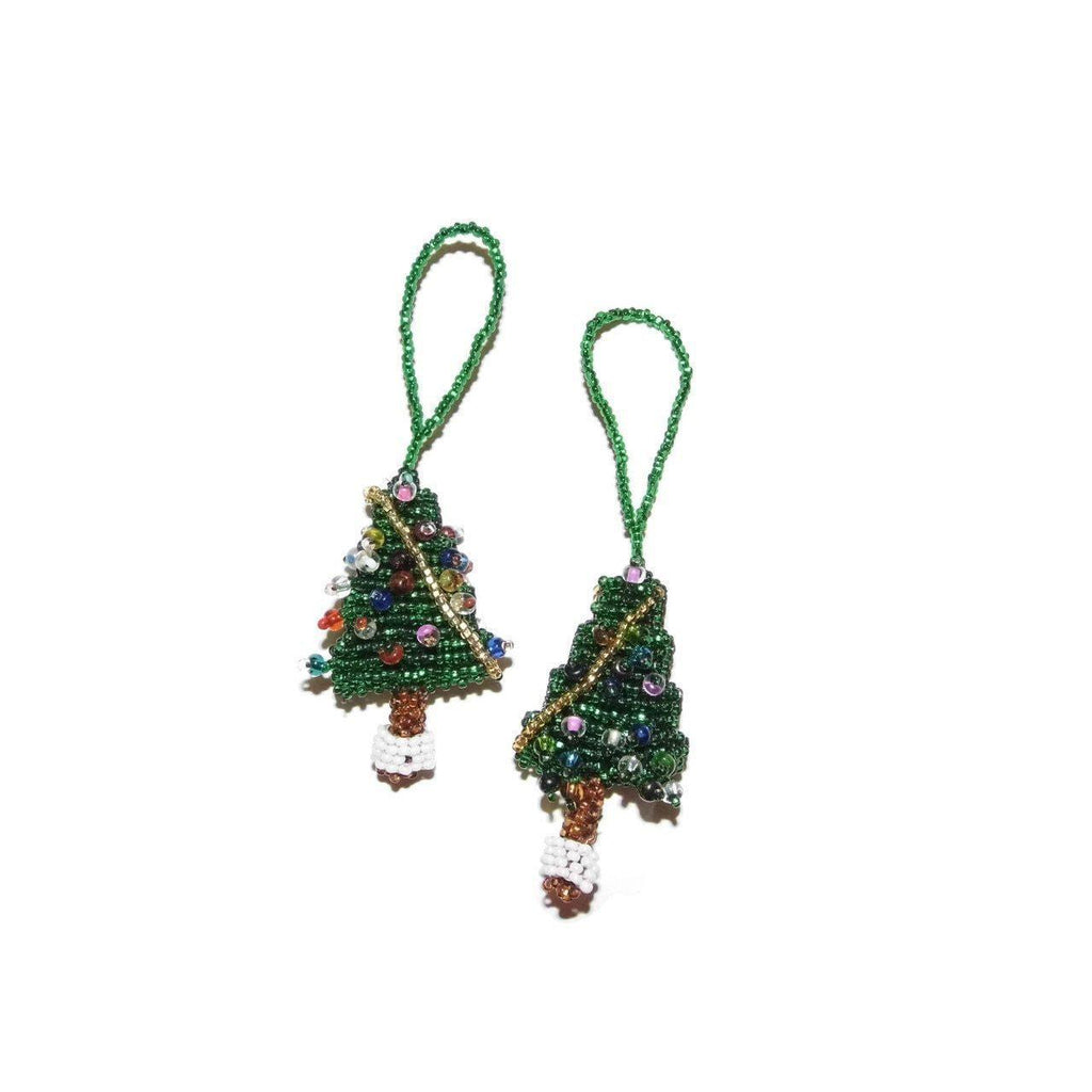 Tree Seed Bead Ornament - Guatemala Decor La Vie Bien Tree Seed Bead Ornament - Guatemala