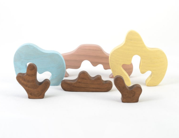 Wooden Winter Bushes Toy Set
