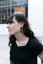 Trendy Oval Horn Earrings