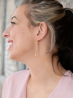 Triple Elegance Drop Earrings by Fair Anita
