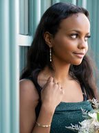 Triple Elegance Drop Earrings by Fair Anita