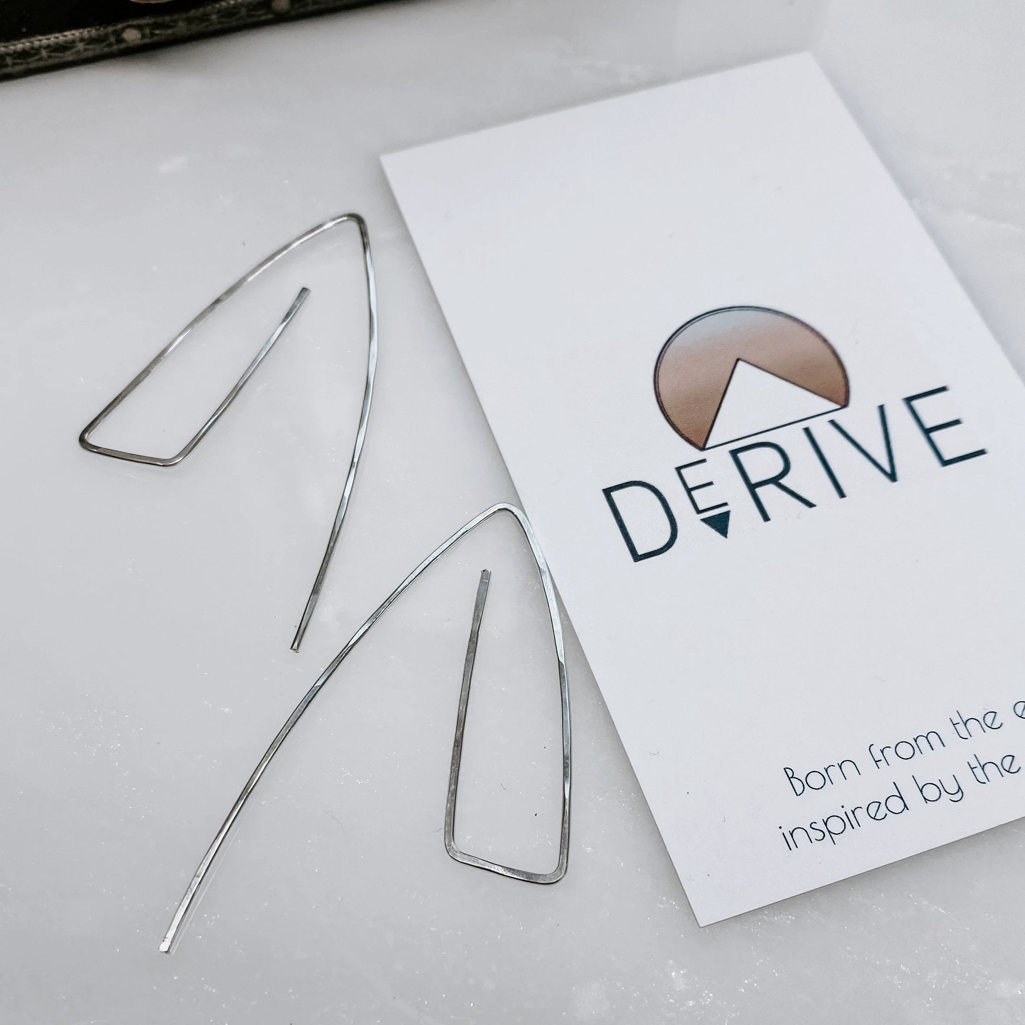 Triangle Arch Threader Earrings by Derive Jewelry