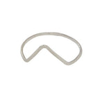 Triangle Brushed Sterling Silver Wire Ring Rings - Fine La Vie Bien Triangle Brushed Sterling Silver Wire Ring