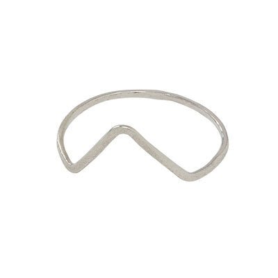 Triangle Brushed Sterling Silver Wire Ring Rings - Fine La Vie Bien Triangle Brushed Sterling Silver Wire Ring