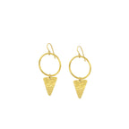 Triangle Dangle Hoops Earrings for Women - Wema Earrings La Vie Bien Triangle Dangle Hoops Earrings for Women - Wema