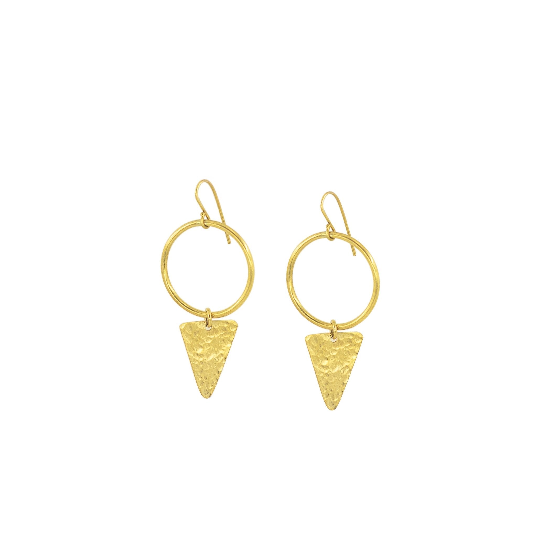 Triangle Dangle Hoops Earrings for Women - Wema Earrings La Vie Bien Triangle Dangle Hoops Earrings for Women - Wema
