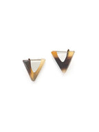 Triangle Horn Studs - Silver