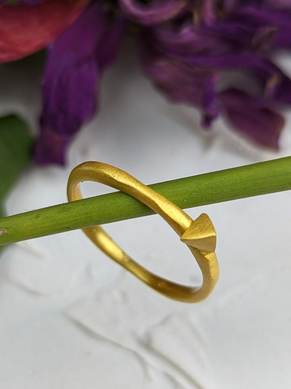 Triangle Stud Stacking Ring ring La Vie Bien Triangle Stud Stacking Ring