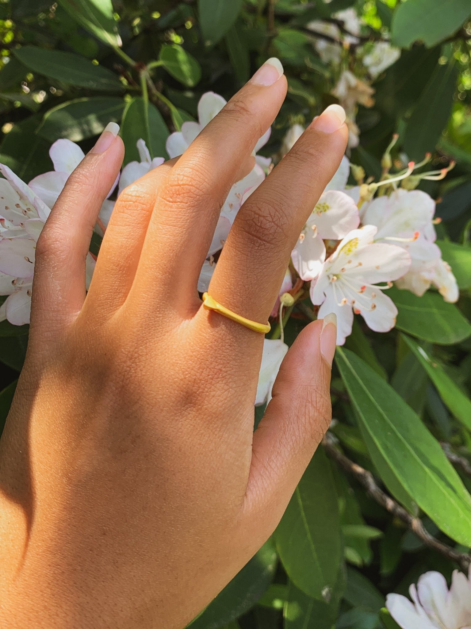 Triangle Stud Stacking Ring ring La Vie Bien Triangle Stud Stacking Ring