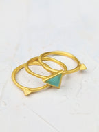Triangle Stud Stacking Ring ring La Vie Bien Triangle Stud Stacking Ring