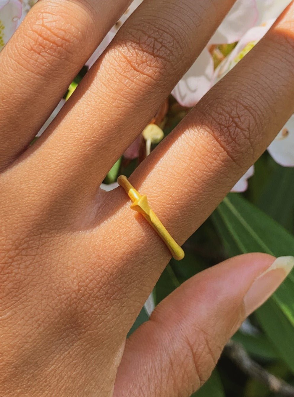 Triangle Stud Stacking Ring ring La Vie Bien Triangle Stud Stacking Ring
