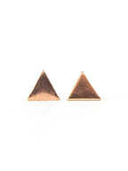 Rose Gold Triangle Studs by Fair Anita