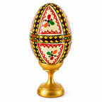 Triangles Hand Painted Wooden Pysanky Easter Egg Easter Eggs > Wooden > Singles La Vie Bien Triangles Hand Painted Wooden Pysanky Easter Egg