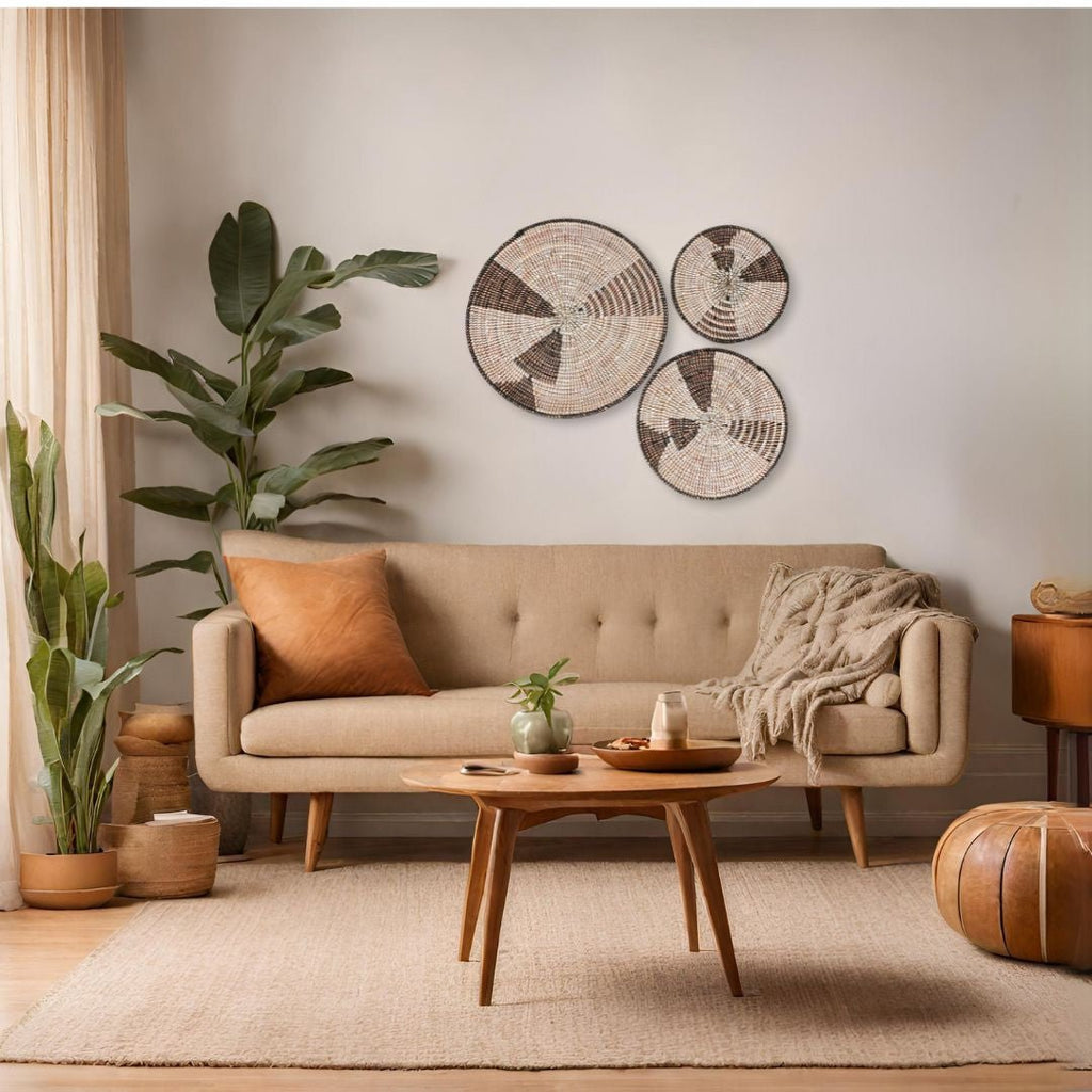 Triangles Wall Baskets Set of 3 La Vie Bien Triangles Wall Baskets Set of 3